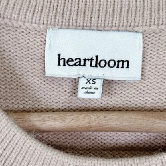 Heartloom Crew Neck  Tie Waist Sweater Beige Color - Picture 12 of 16